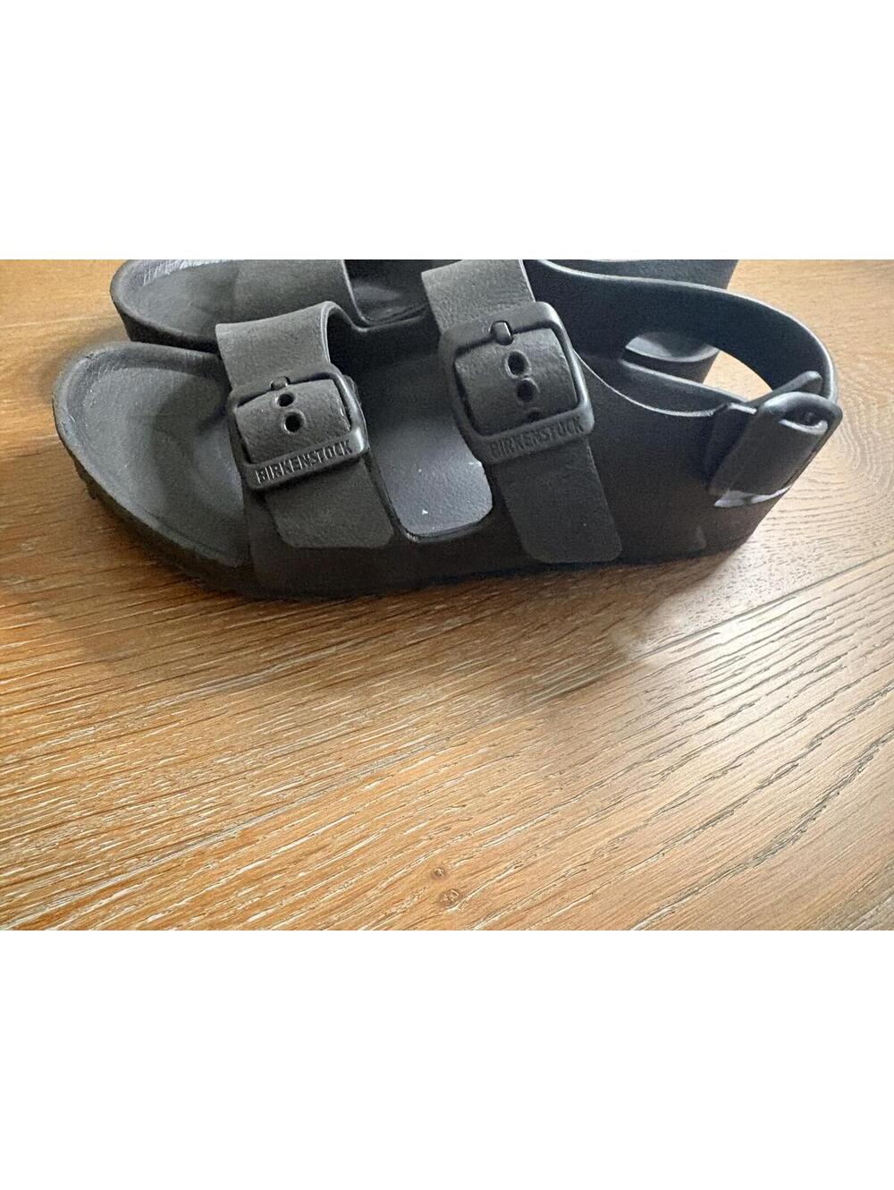Birkenstock Black EVA Classic Two-Strap Sandals Lightweight Comfort Kids - Picture 6 of 9